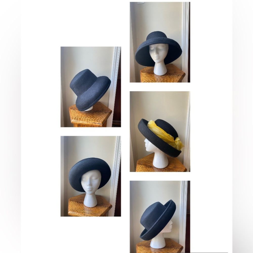 Vintage Scala Collectione women's felt hat 100% wool hand crafted hat/size 22